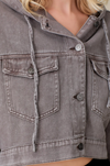 Hooded Denim Washed Jacket