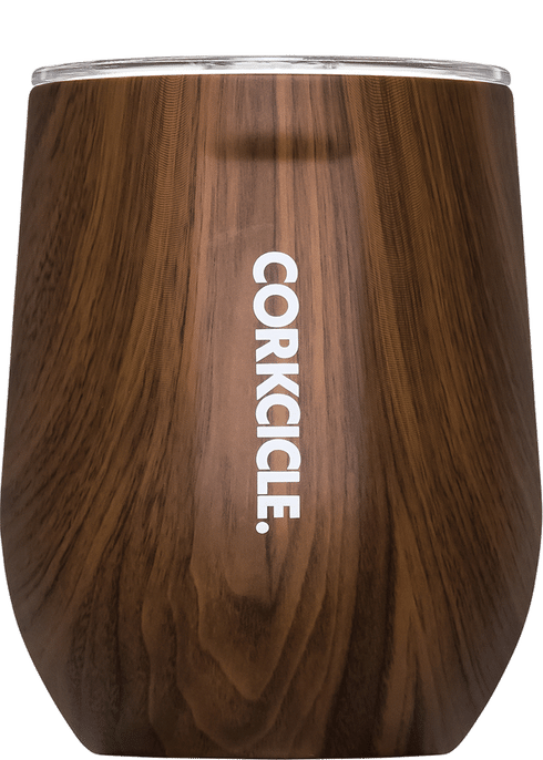 Corkcicle 12 oz Stemless Wine Glass - Walnut Wood - Free Souls Boutique