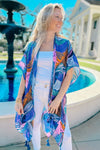 Siesta Key Palm Printed Kimono