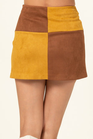 All The Attention Colorblock Skirt