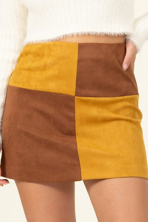 All The Attention Colorblock Skirt