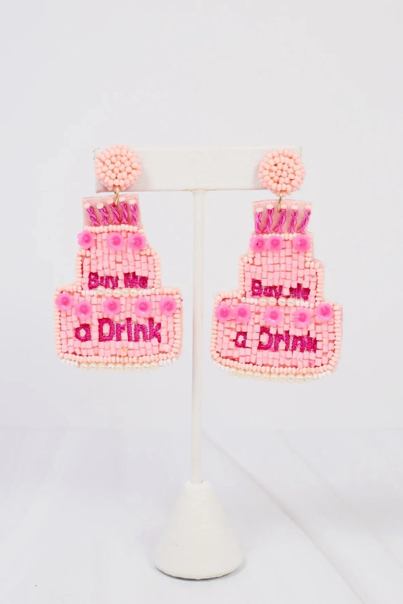 Buy Me A Drink Birthday Earrings