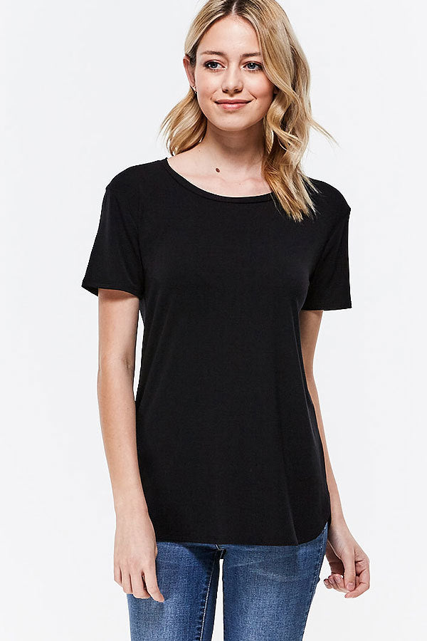 Morose Shorter Length V Neck Top