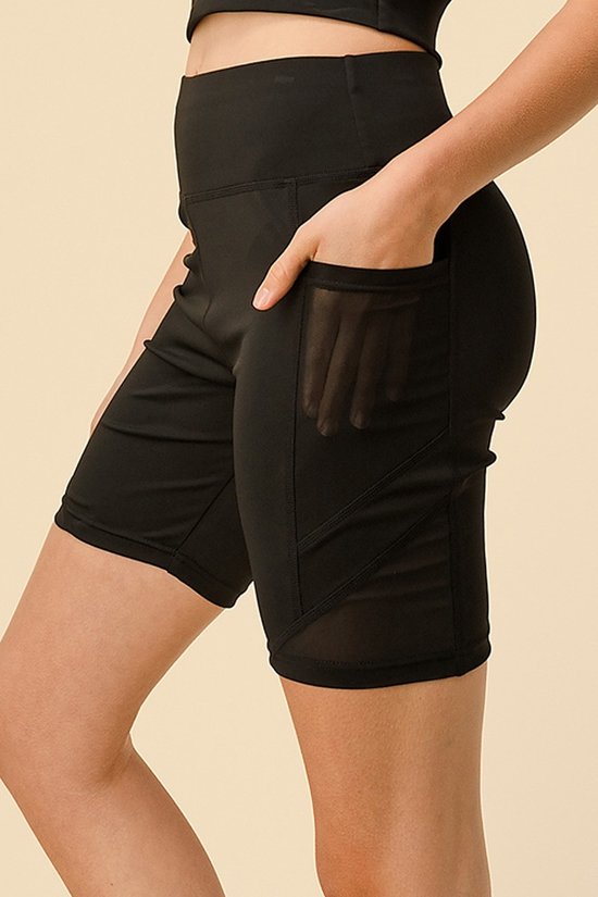 Poly Span Biker Shorts