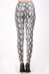 Plus Snake Print Brushed Leggings