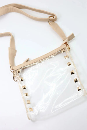 Stella Clear Studded Crossbody Bag