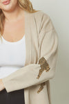 Plus Cheetah Open Front Cardigan