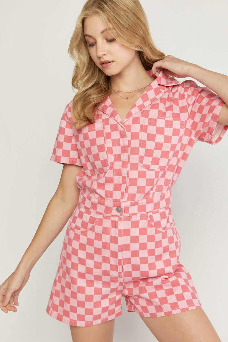 Checkered Romper