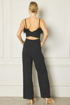 Feather Trim Jumpsuit
