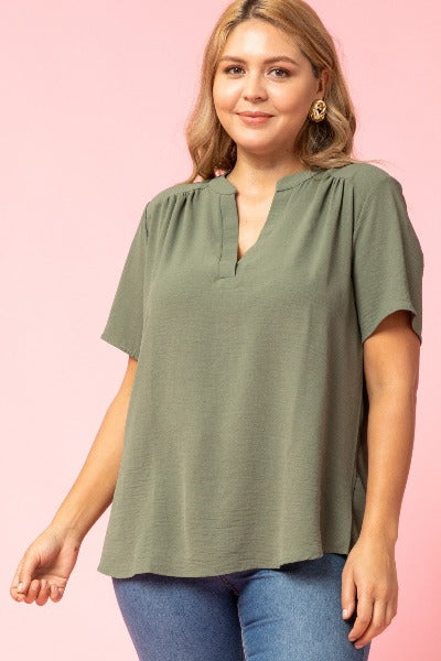 Plus Tab Collar SS Top