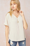 Asymmetric V-Neck Top