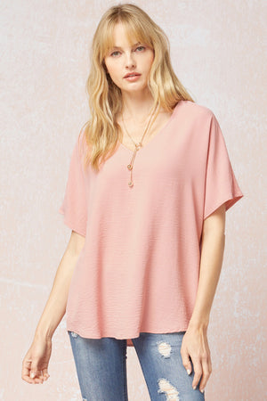 Asymmetric V-Neck Top