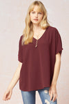 Asymmetric V-Neck Top