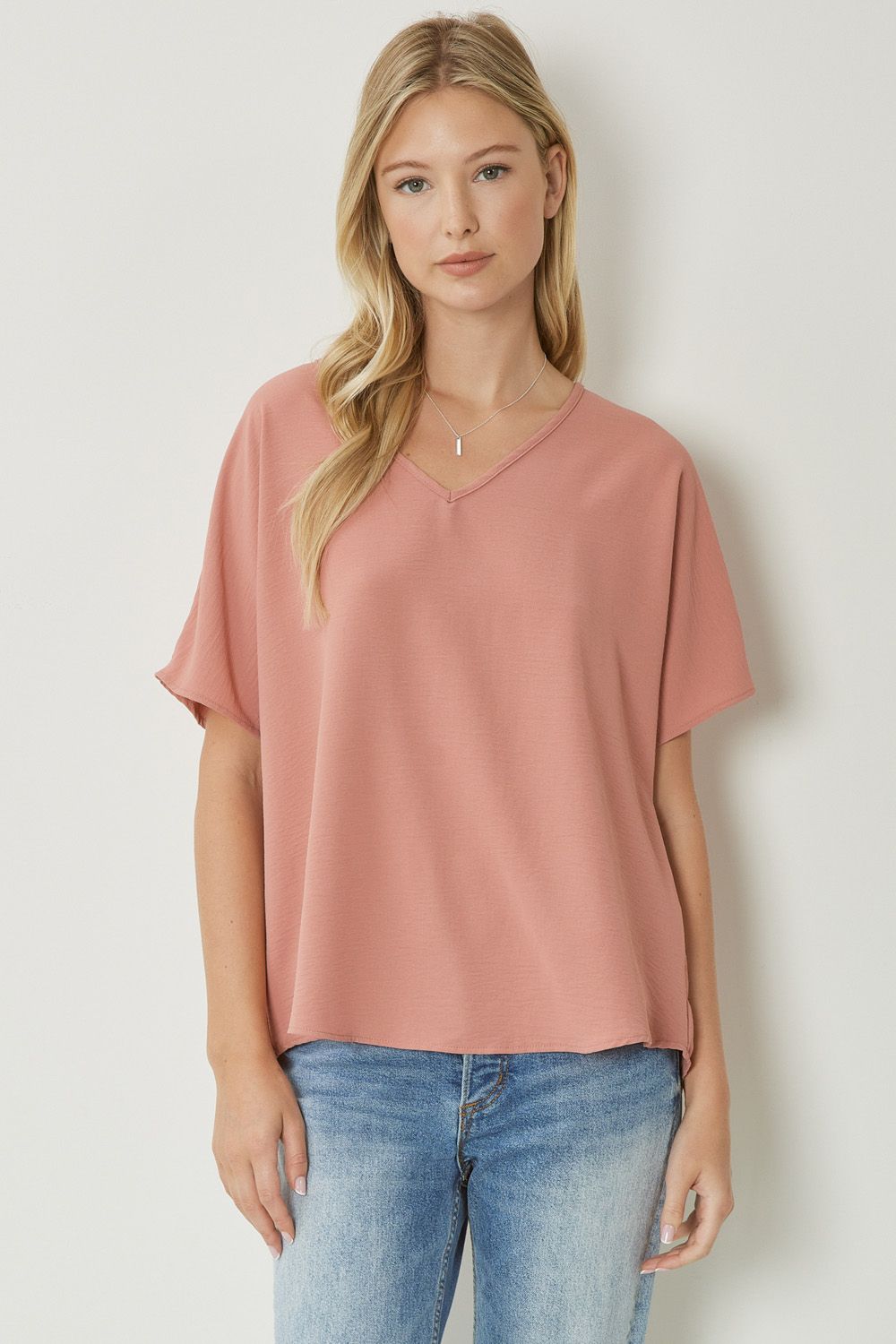 Asymmetric V-Neck Top