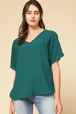 Asymmetric V-Neck Top