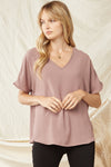 Asymmetric V-Neck Top