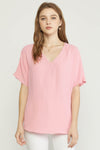 Asymmetric V-Neck Top