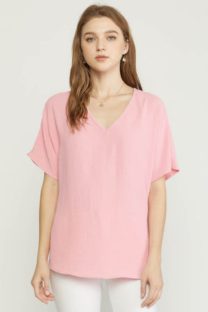 Asymmetric V-Neck Top