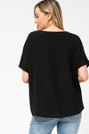 Asymmetric V-Neck Top