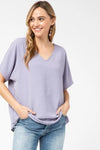 Asymmetric V-Neck Top - Free Souls Boutique