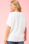 Plus Asymmetric V-Neck Top