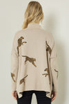 Cheetah Mock Neck Sweater