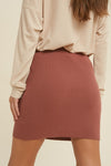 Ribbed Sweater Mini Skirt