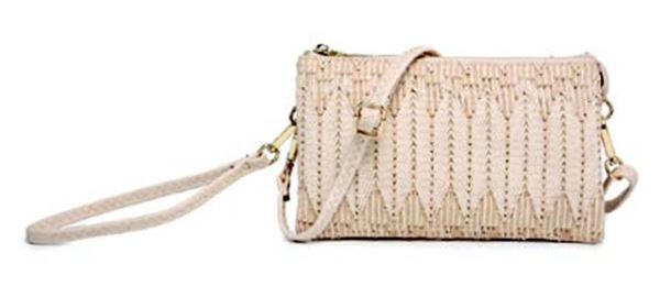 Riley Woven Herringbone Clutch/Crossbody/Wristlet Purse