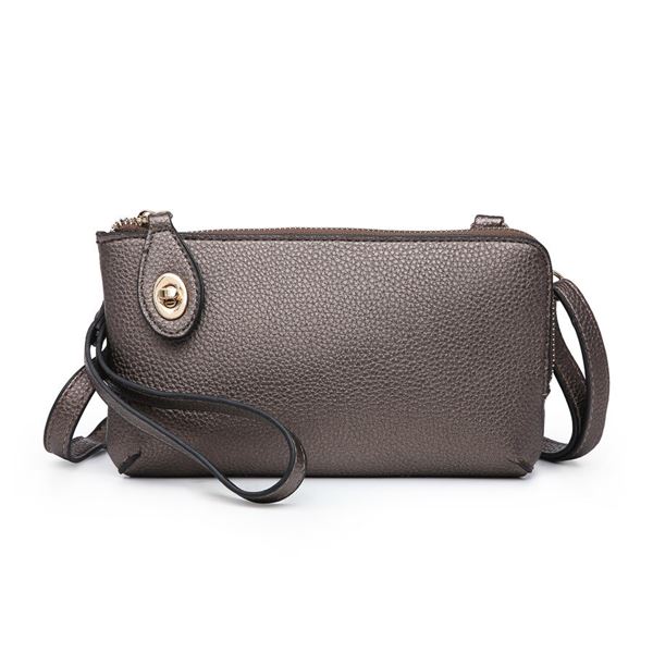 Kendall Twist Lock Clutch Crossbody Wristlet Purse