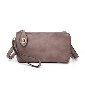 Kendall Twist Lock Clutch Crossbody Wristlet Purse