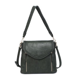 Lorelei Braided Edge Flapover Crossbody Handbag