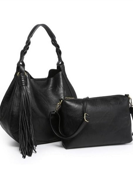 Eloise Tassel Hobo Handbag Set