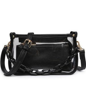 Jessica Clear Crossbody Bag With Chainstrap