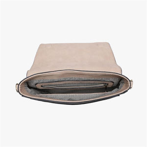 Francesca Whipstitch Flapover Crossbody Bag