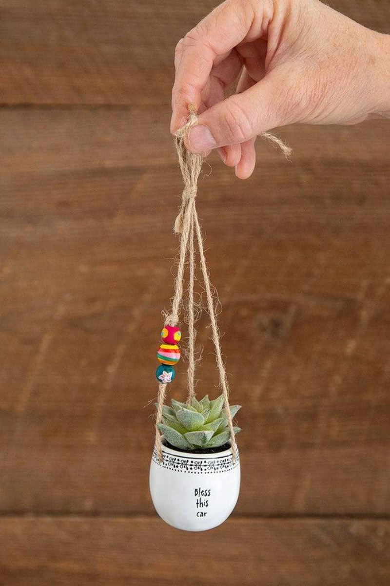 bless this car succulent Hanging Car Succulent- Bless This Car