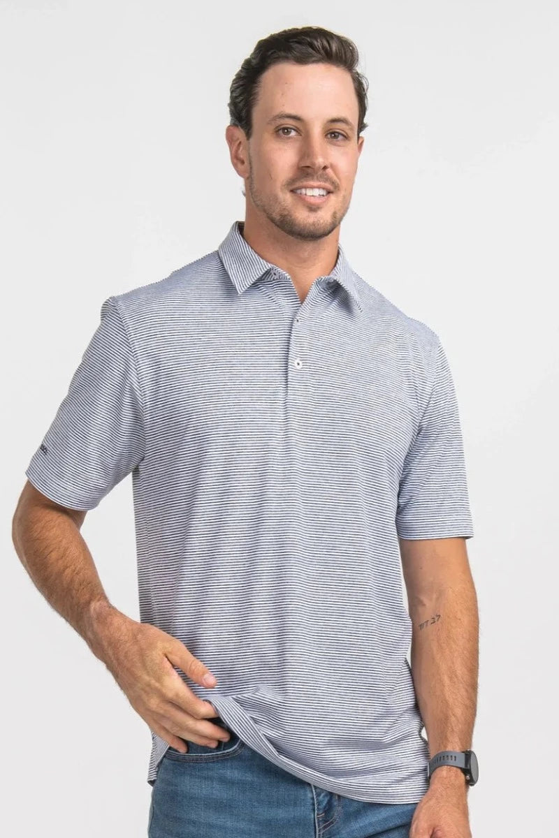 Heather Madison Stripe Polo Shirt