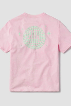 On Beat Puff Print Disco Ball SS Graphic Tee