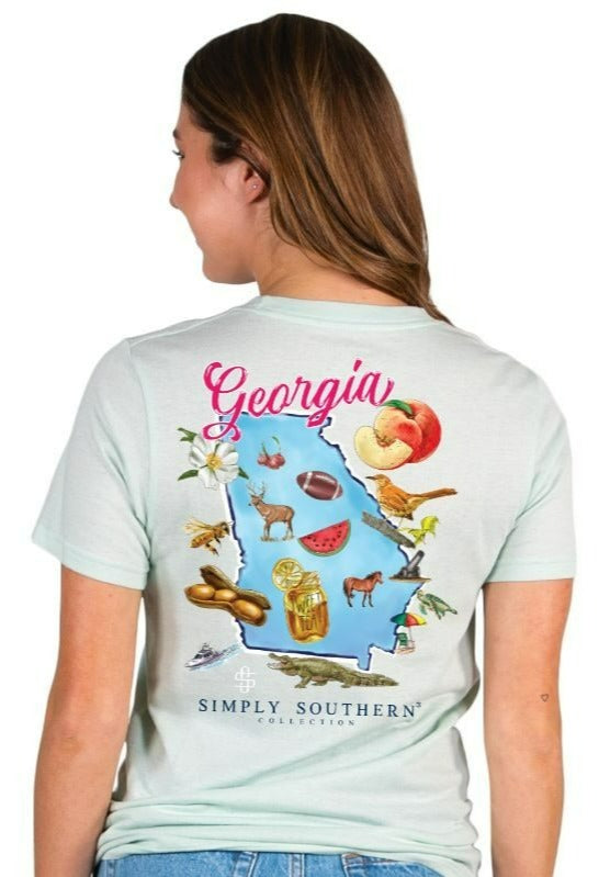 SS Georgia Silhouette & Images Tee