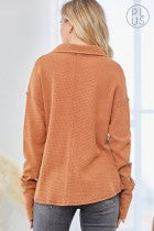 Washed Collar Knit Top