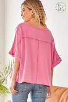 Oversized Dolman Solid Top