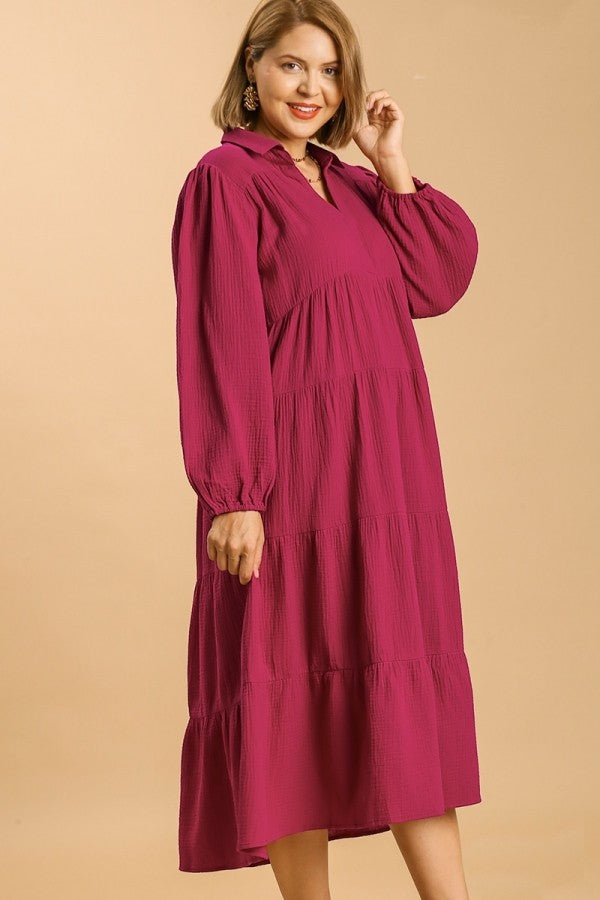 LS Tiered Gauze Maxi Dress Free Souls Boutique LS Tiered Gauze Maxi Dress Free Souls Boutique